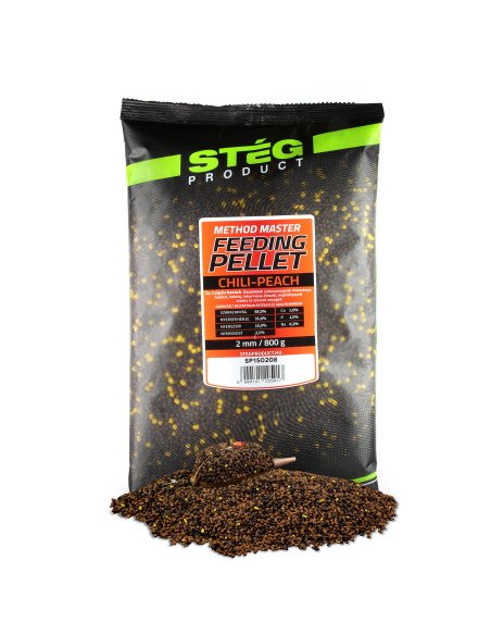 Steg Method Pellet Chili-Peach 2mm Hochintensiev Feeder 800g-Köder-JJ-Fishing