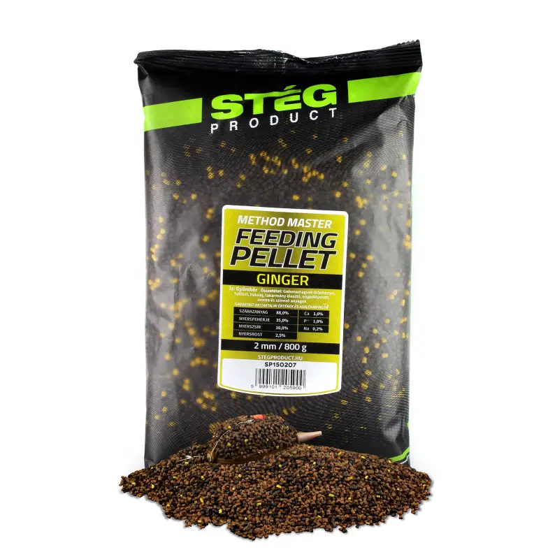 Steg Method Pellet Ginger 2mm Hochintensiev Feeder 800g-Bait-JJ-Fishing