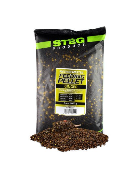 Steg Method Pellet Ginger 2mm Hochintensiev Feeder 800g-Bait-JJ-Fishing