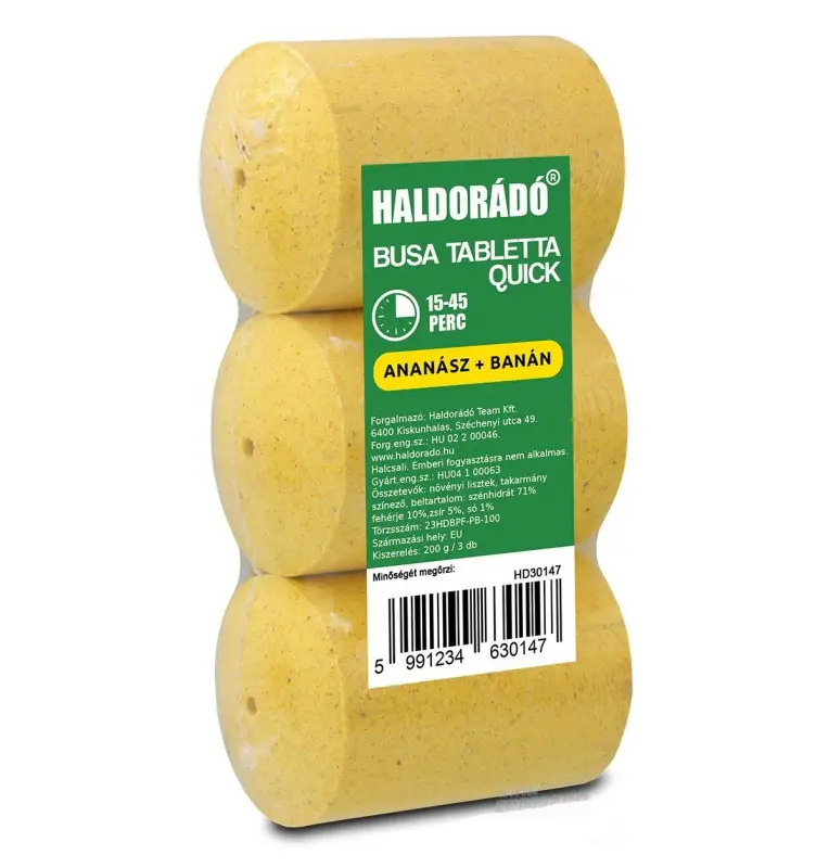 Haldorado Quick Busa Tabletten Ananas & Banane Futtertabletten Extra Smoke Tolstolop Silberkarpfen Köder-Köder-JJ-Fishing
