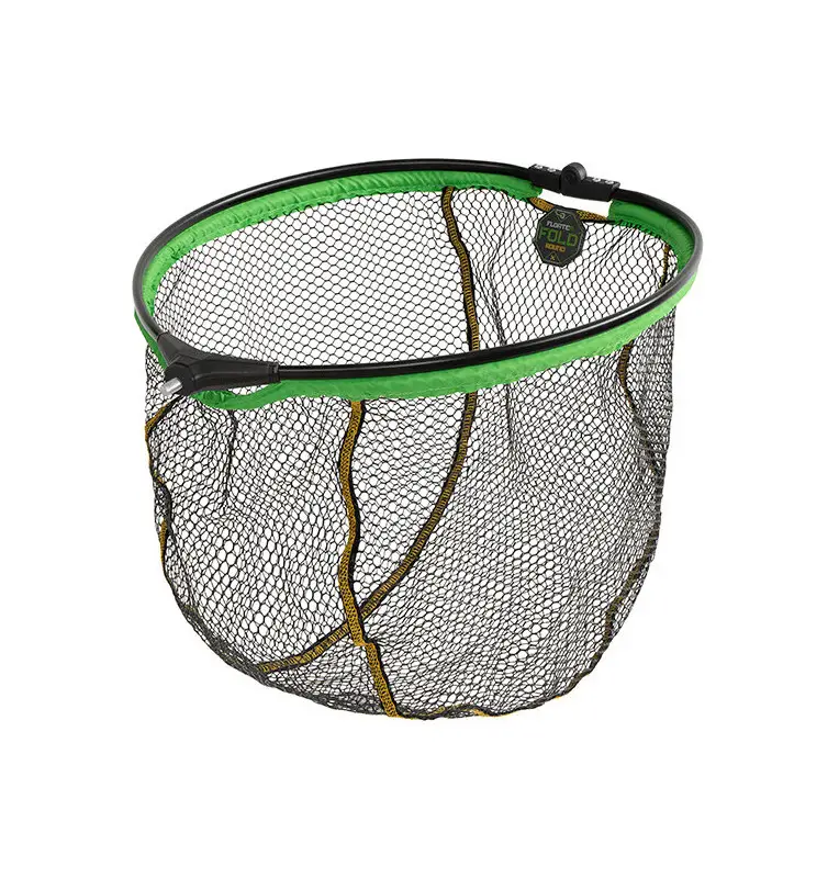 Delphin REAXE 80x70cm FloateR FoldROUND Gummierter Method Feeder Kescher Faltbar Rund Kescherkopf Schwimmend Extra Robust-Tac...