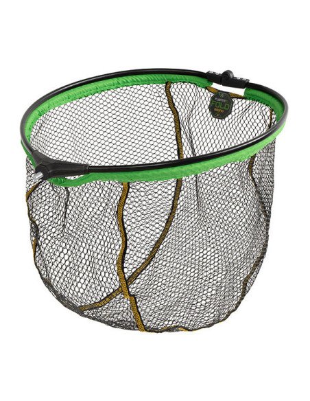 Delphin REAXE 80x70cm FloateR FoldROUND Gummierter Method Feeder Kescher Faltbar Rund Kescherkopf Schwimmend Extra Robust-Tac...