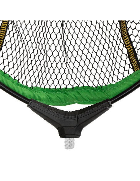 Delphin REAXE 80x70cm FloateR FoldROUND Gummierter Method Feeder Kescher Faltbar Rund Kescherkopf Schwimmend Extra Robust-Tac...