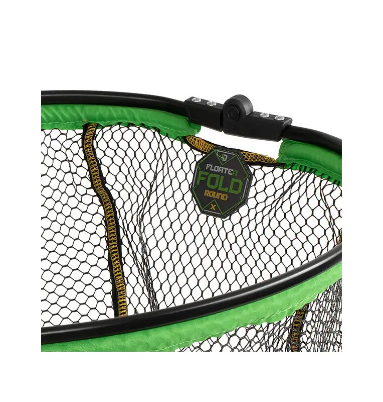 Delphin REAXE 70x60cm FloateR FoldROUND Gummierter Method Feeder Kescher Faltbar Rund Kescherkopf Schwimmend Extra Robust-Tac...