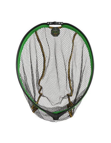 Delphin REAXE 70x60cm FloateR FoldROUND Gummierter Method Feeder Kescher Faltbar Rund Kescherkopf Schwimmend Extra Robust-Tac...