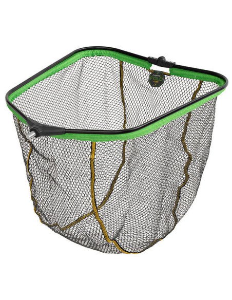 Delphin REAXE 80x70cm FloateR FoldCUBE Gummierter Method Feeder Kescher Faltbar Quadratisch Kescherkopf Schwimmend Extra Robu...