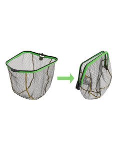 Delphin REAXE 80x70cm FloateR FoldCUBE Gummierter Method Feeder Kescher Faltbar Quadratisch Kescherkopf Schwimmend Extra Robu... 2