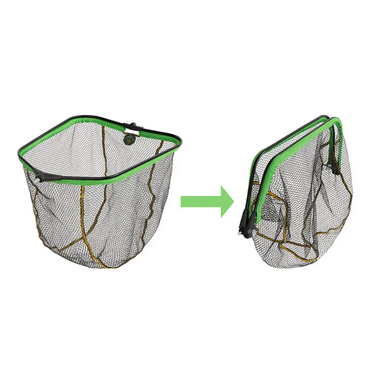 Delphin REAXE 70x60cm FloateR FoldCUBE Gummierter Method Feeder Kescher Faltbar Quadratisch Kescherkopf Schwimmend Extra Robu...