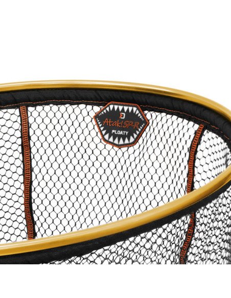 Delphin Atak! 80x70cm Gummierter Raubfisch Kescher Rund Kescherkopf Schwimmend Extra Robust-Tackle & Co-JJ-Fishing