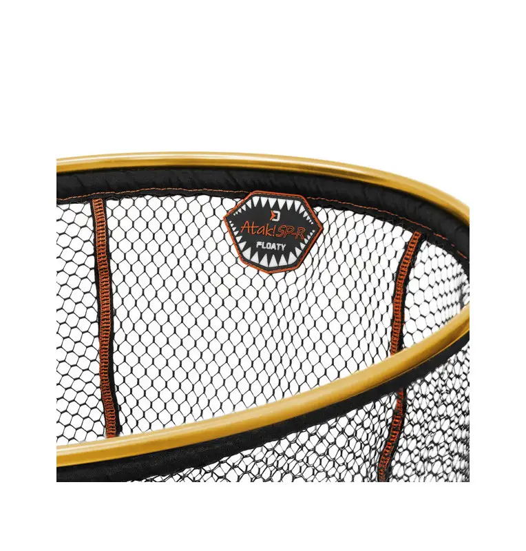 Delphin Atak! 70x60cm Gummierter Raubfisch Kescher Rund Kescherkopf Schwimmend Extra Robust-Tackle & Co-JJ-Fishing