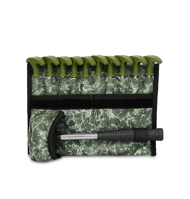 Delphin Camo FIXT C2G 10 Stück 20cm Zelt Heringe Set mit gummi Hammer Bivvy Pegs-Outdoor-JJ-Fishing