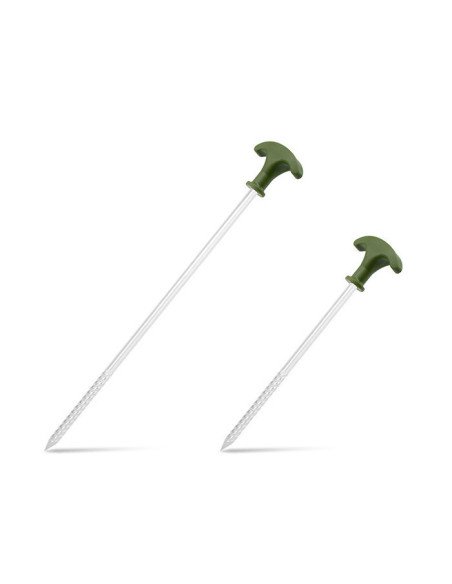 Delphin Camo FIXT C2G 10 Stück 20cm Zelt Heringe Set mit gummi Hammer Bivvy Pegs-Outdoor-JJ-Fishing