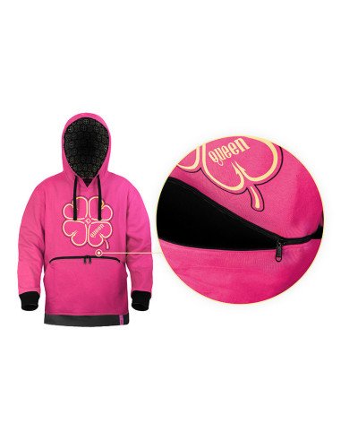 Delphin QUEEN 4Love XS Kapuzenpullover Pink Frauen Angelgewand Hoodie-Bekleidung-JJ-Fishing