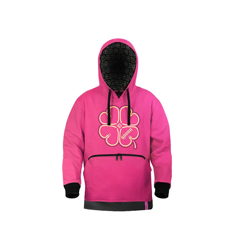 Delphin QUEEN 4Love M Kapuzenpullover Pink Frauen Angelgewand Hoodie-Bekleidung-JJ-Fishing