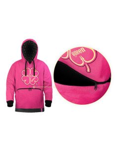 Delphin QUEEN 4Love L Kapuzenpullover Pink Frauen Angelgewand Hoodie-Bekleidung-JJ-Fishing 2