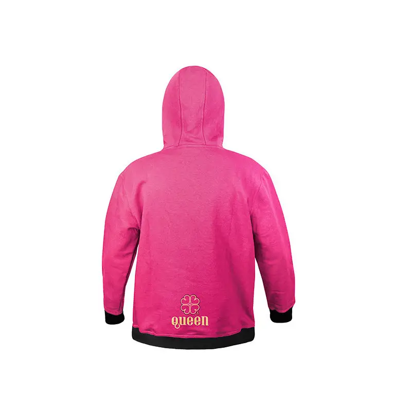 Delphin QUEEN 4Love L Kapuzenpullover Pink Frauen Angelgewand Hoodie-Bekleidung-JJ-Fishing