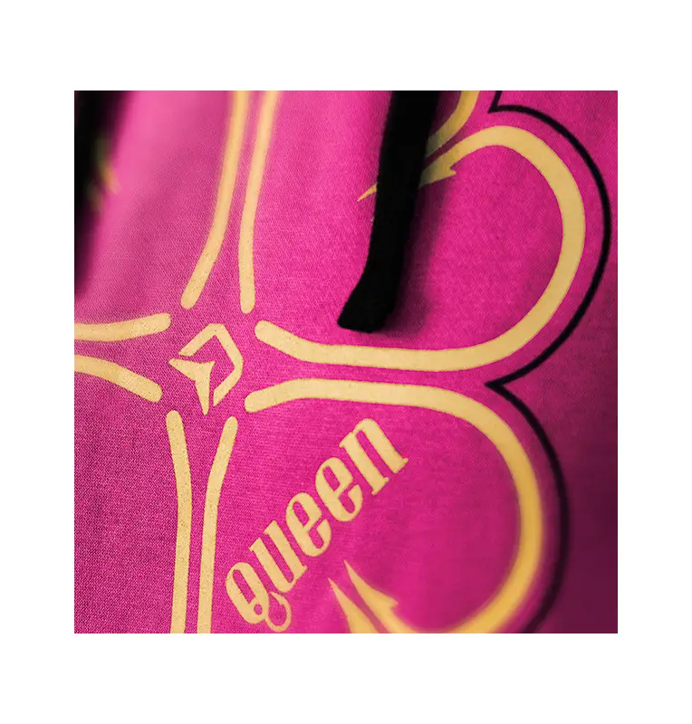 Delphin QUEEN 4Love L Kapuzenpullover Pink Frauen Angelgewand Hoodie-Bekleidung-JJ-Fishing
