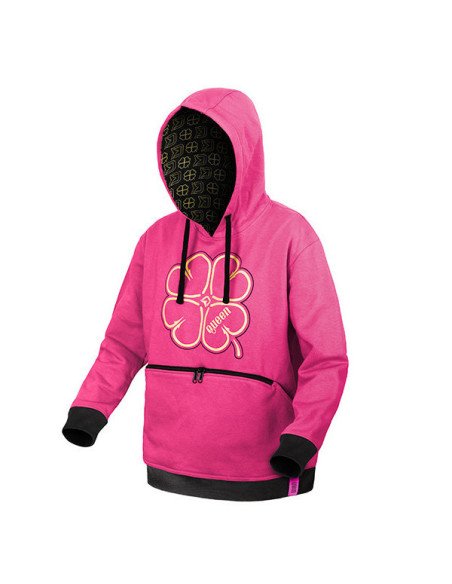 Delphin QUEEN 4Love L Kapuzenpullover Pink Frauen Angelgewand Hoodie-Bekleidung-JJ-Fishing