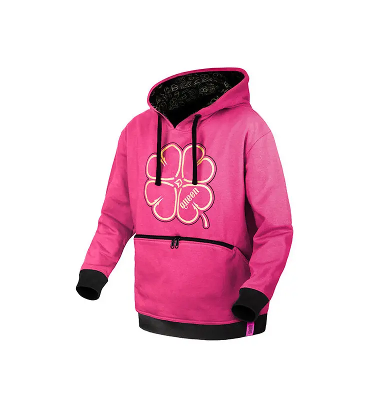 Delphin QUEEN 4Love L Kapuzenpullover Pink Frauen Angelgewand Hoodie-Bekleidung-JJ-Fishing