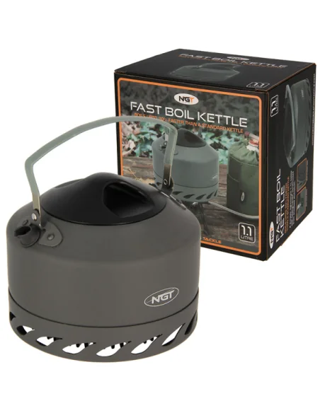 NGT Fast Burn Kettle 1.1L Gun Metal-Outdoor Cooking-JJ-Fishing