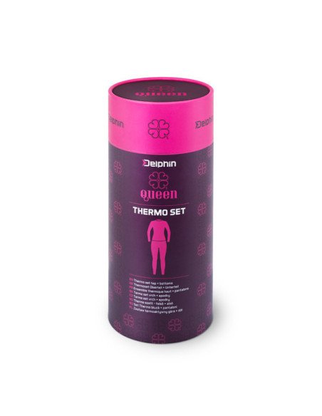 Delphin QUEEN 4LOVE L Thermoset Oberteil & Unterteil Lange Unterwäsche Extra Warm Angelbekleidung Frauen Winter Rosa-Bekleidu...