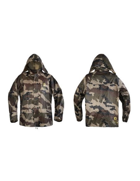 Delphin PROOF Camo S Wasserdichter zweiteiliger Anzug Regenanzug Jacke & Hose-Bekleidung-JJ-Fishing