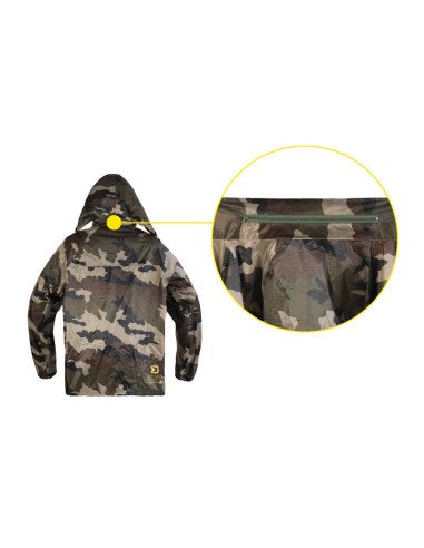 Delphin PROOF Camo XL Wasserdichter zweiteiliger Anzug Regenanzug Jacke & Hose-Bekleidung-JJ-Fishing