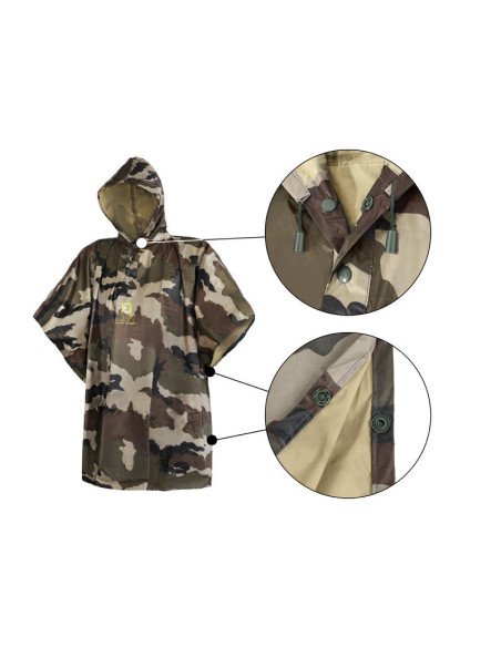 Delphin PROOF Poncho XS-M Wasserdicht Camo Regenschutz Überwurf Angeljacke-Bekleidung-JJ-Fishing