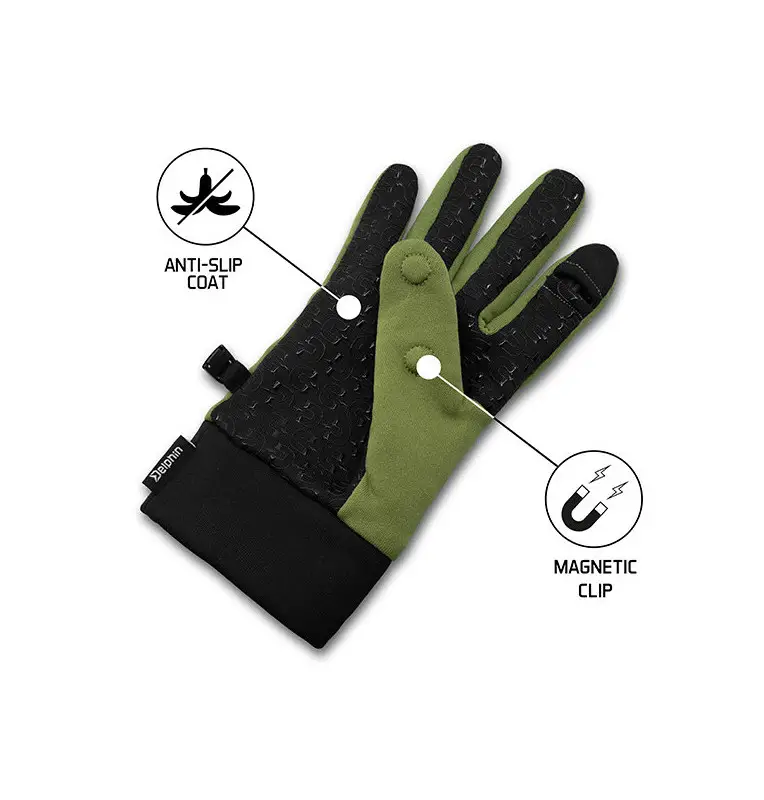 Delphin MagneTIP XL Angel Handschuhe 100% Spandex und Fleece Anti-Slip Predator Gloves-Bekleidung-JJ-Fishing