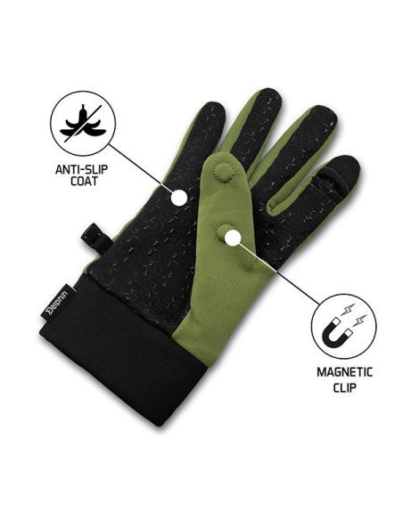Delphin MagneTIP XL Angel Handschuhe 100% Spandex und Fleece Anti-Slip Predator Gloves-Bekleidung-JJ-Fishing