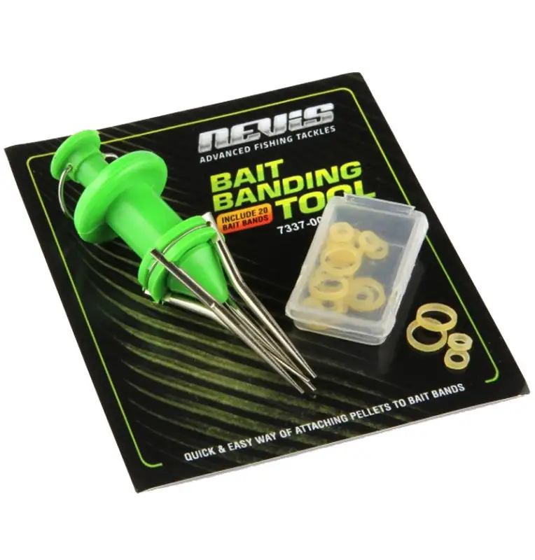 Nevis Bait Band Set mit Zange Köder-Ringe-Vorfachmaterial & Montage-Zubehör-JJ-Fishing