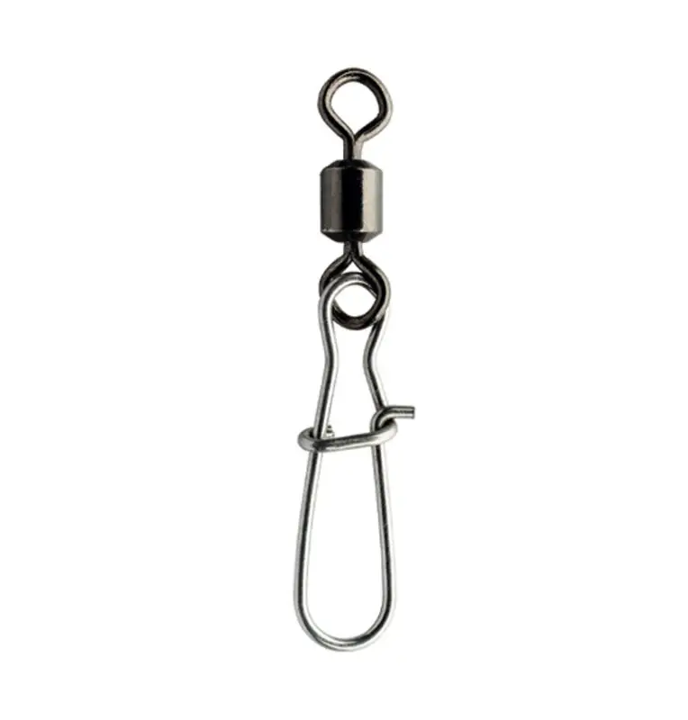 Nevis Karabiner Wirbel Größe 6 Drehclip 21kg 10 Stück-Swivels-JJ-Fishing