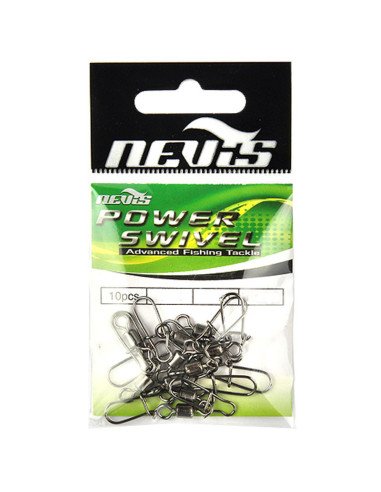 Nevis Karabiner Wirbel 42kg 10 Stück Größe 2 Swivels-Swivels-JJ-Fishing