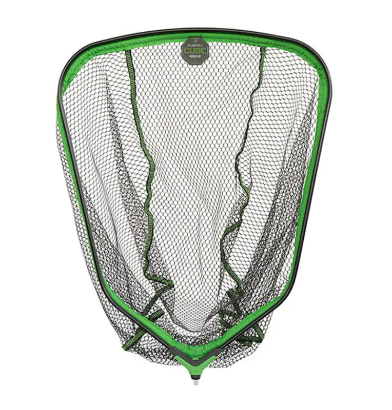 Delphin REAXE 50x40cm FloateR CUBE Gummierter Kescher Method Feeder Quadratisch Kescherkopf Schwimmend Extra Robust-Landing n...