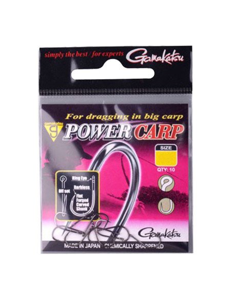 Gamakatsu Power Carp Hooks 10 Stück Size 12 Barbless Made in Japan Karpfen Angelhaken-Hook & Co-JJ-Fishing