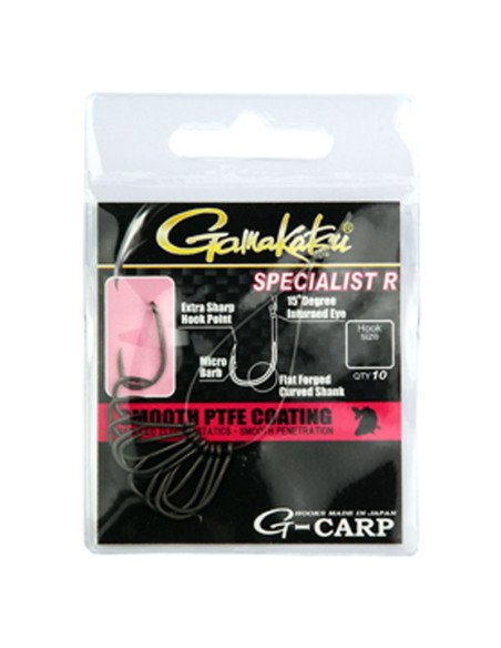 Gamakatsu G-Carp Specialist R Hook Size 8 10Stk. PTFE Coating Made in Japan Karpfen Angelhaken-Hook & Co-JJ-Fishing