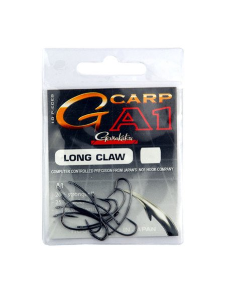 Gamakatsu G-Carp A1 LongClaw Hooks 10 Stück Size 4 Made in Japan Karpfen Angelhaken-Hook & Co-JJ-Fishing