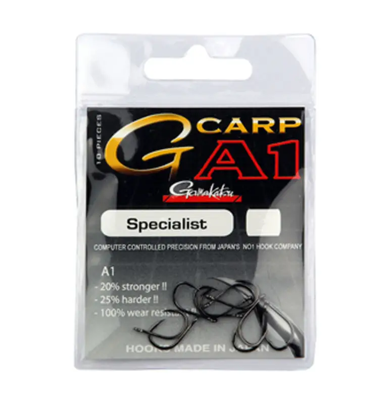 Gamakatsu G-Carp A1 Specialist Hooks 10 Stück Size 6 Made in Japan Karpfen Angelhaken-Hook & Co-JJ-Fishing