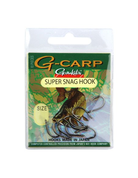 Gamakatsu G-Carp Super Snag Hook 10 Stück Size 4 Made in Japan Karpfen Angelhaken-Hook & Co-JJ-Fishing