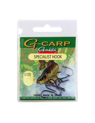 Gamakatsu G-Carp Specialist Hook 10 Stück Size 1/0 Made in Japan Karpfen Angelhaken-Hook & Co-JJ-Fishing