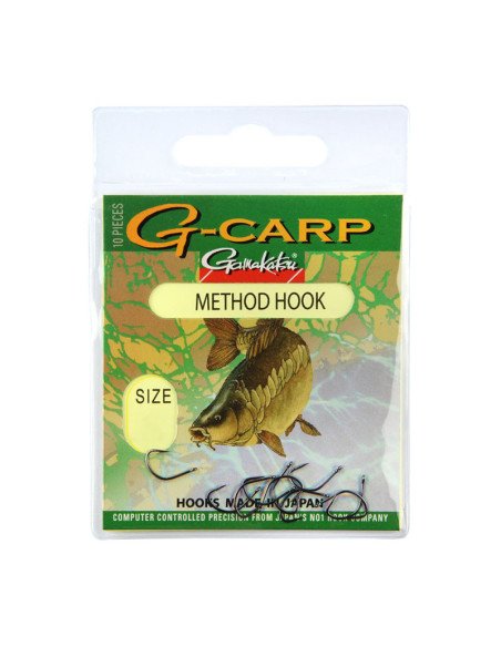 Gamakatsu G-Carp Method Hook 10 Stück Size 4 Made in Japan Method Feeder Angelhaken-Hook & Co-JJ-Fishing
