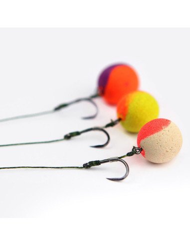 Nevis Method Feeder Bait Spike Rig 5 Stück Länge 8,5cm Feeder Round Hook Size 8 Barbless Vorfach-Vorfächer-JJ-Fishing