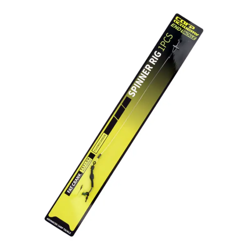 Carp Academy Fat Crank Spinner Rig 1 Stück Länge 14cm 25lb Size 2 Barbed Fluorocarbon Vorfach-Vorfächer-JJ-Fishing