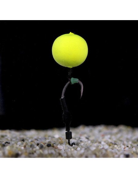 Carp Academy Spinner Rig Size 2 Curved Shank Pop Up Boilie Rig Länge 14cm Fluorocarbon 0,57mm End Tackle-Pre-Compartments-JJ-...