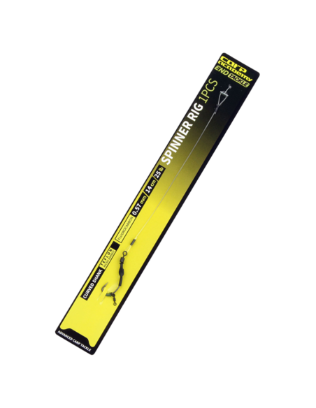 Carp Academy Spinner Rig Size 2 Curved Shank Pop Up Boilie Rig Länge 14cm Fluorocarbon 0,57mm End Tackle-Pre-Compartments-JJ-...