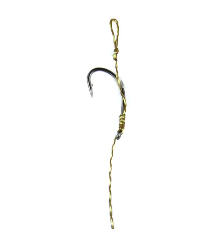 Steg Curved Shank PVA Rig 2 Stück Länge 12cm 25lb Size 4 Micro Barbed Vorfach mit Schlaufe und Boilie Stopper-Vorfächer-JJ-Fi...