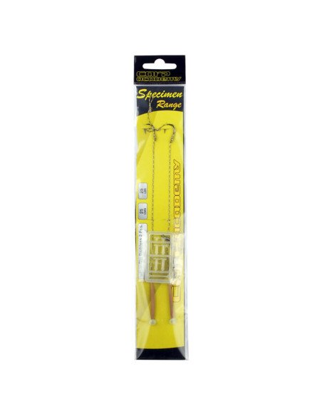 Carp Academy Basic Rig 2 Stück Länge 25cm 25lb Size 8 Barbless Vorfach mit Boilie Stopper-Vorfächer-JJ-Fishing