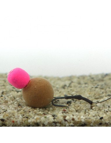 Carp Academy Snowman Teflon Rig 2 Stück Länge 21cm 25lb Size 4 Barbed Vorfach mit Boilie Stopper-Vorfächer-JJ-Fishing