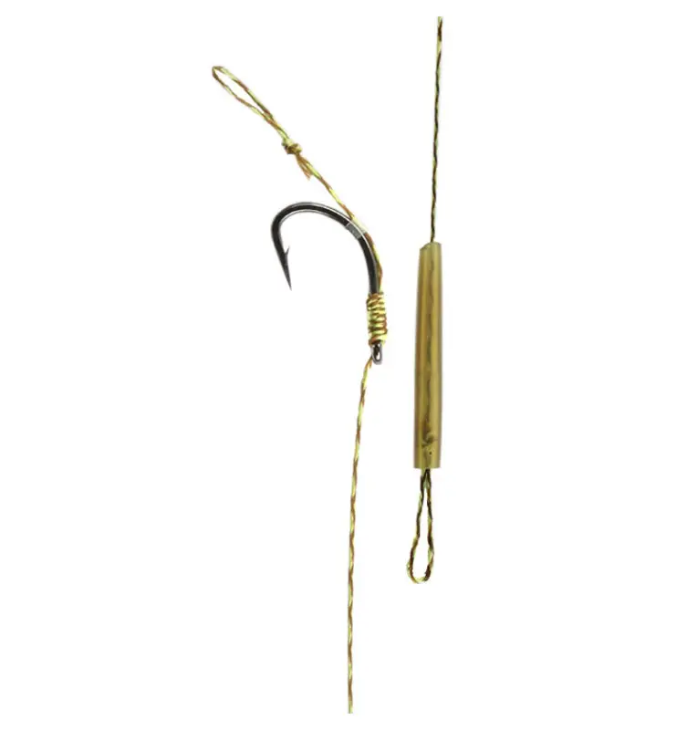 Carp Academy Basic Super Rig 2 Stück Länge 25cm 25lb Size 2 Barbed Vorfach mit Boilie Stopper-Vorfächer-JJ-Fishing