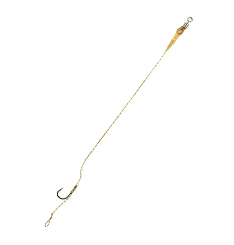 Carp Academy Hair Aligner Rig 1 Stück Länge 23cm 25lb Size 2 Barbed Vorfach mit Wirbel und Boilie Stoppern-Vorfächer-JJ-Fishing